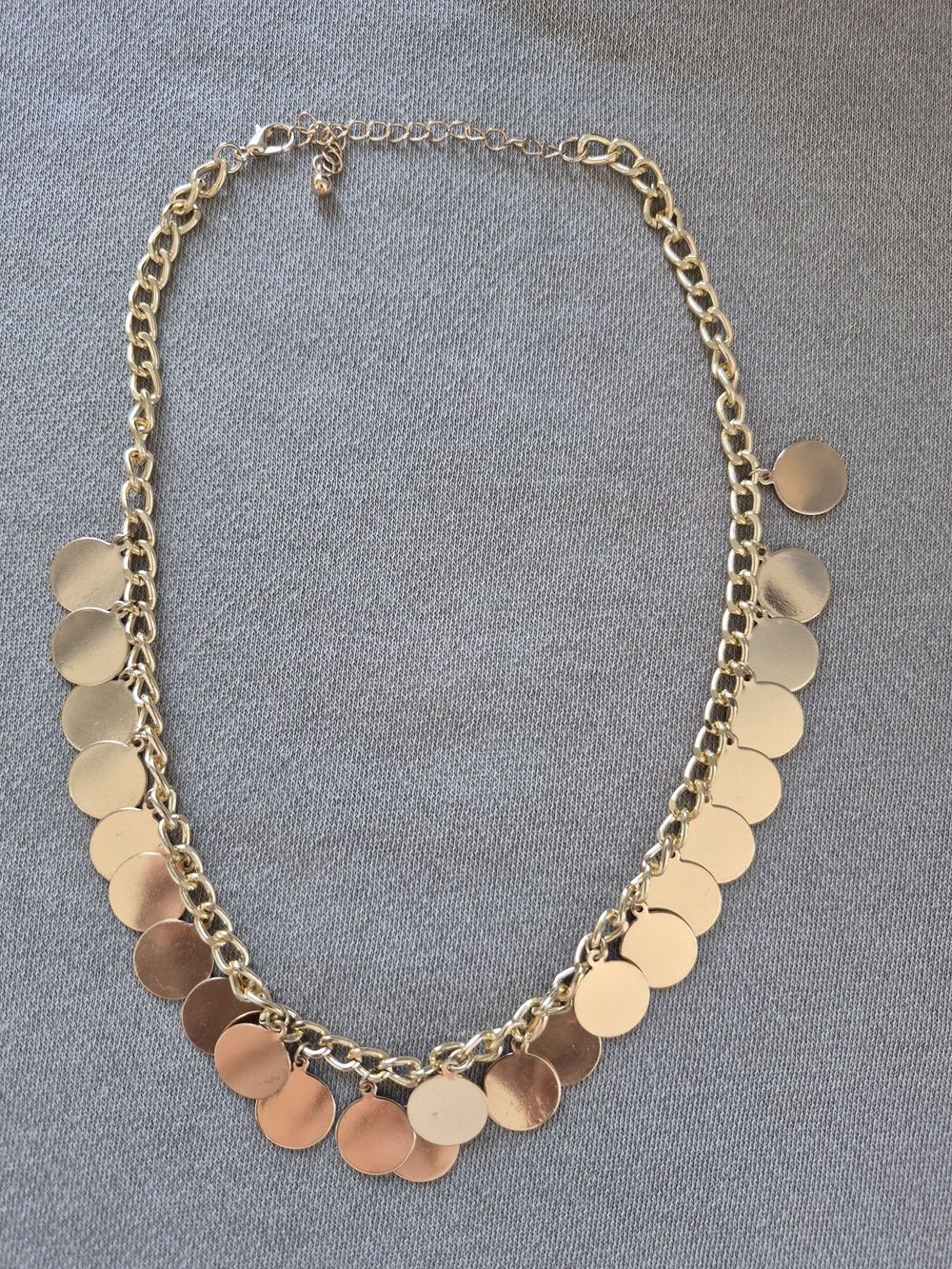 Gold Disc Charm Necklace - Women Jewelry